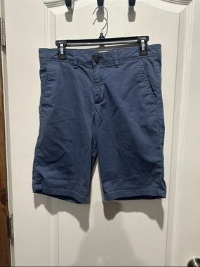 Jack & Jones Slate Blue Flat-Front Chino Shorts SKU 658